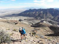 13-Bart_Anji_and_Jerry_walking_up_very_steep_terrain_with_scenic_views