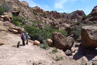 36-continue_down_drainage_scrambling_on_rocks