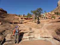 10-group_starting_down_Saddle_Horse_Canyon-nice_smooth_weathered_rocks