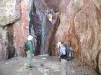 23-Kristi_climbing_up_the_ladder_to_the_spring_pool