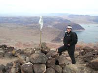 07-Kristi_at_the_top_of_Fortification_Hill-57_degrees_and_very_windy