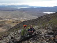 11-Kenny_and_Sierra_found_a_puddle_on_a_rock-Lake_Mead_in_distance,Lake_Las_Vegas_to_right