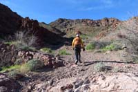 15-pleasant_open_canyon_with_pretty_desert_mountain_scenery-cairn_designates_entry_into_Sheepbone_Cyn