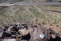 53-close_to_highway,odd_place_to_find_a_survey_marker_on_crumbling_igneous_rock