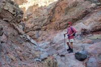 09-Laszlo_enjoying_the_scenery-we_are_really_enjoying_the_pleasant_hike_down_Sandbar_Canyon