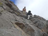 38-Rich_and_I_scrambling_around_the_outcropping,a_bit_steep-from_Joel