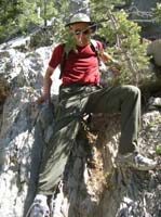 73-Dad_downclimbing_class_III_cliff