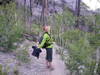 25-Kristi_wearing_rain_gear-rained_and_pea_sized_hail_for_an_hour_to_car