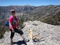 03-Kristi_on_Fletcher_Peak_with_Mt_Charleston_in_distance