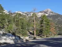 01-0730am-start_of_hike_up_residential_road-Mummy_Chin_is_peak_left_of_center-weather_is_clear_and_great
