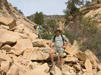 039-Chris_with_pretty_scenery_deep_in_Oak_Creek_Canyon