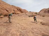 053-Ali_Erika_and_Jim_heading_up_the_steep_slab