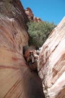 71-me_climbing_down_dry_waterfall-wash_was_harder_than_we_thought-from_Eric