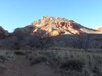 38-setting_sun_view_of_New_Peak_with_Ash_Spring_Creek