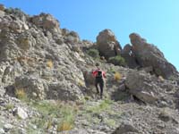 08-Larry_heading_up_the_sharp_solid_limestone_rock