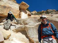 48-Ed_and_I_scrambling_down-from_Luba