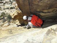 51-Ed_heading_down_neat_crack-careful_scrambling_moves_so_you_don't_fall