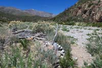 70-Schaefer_Spring_S_wash_S-looking_back_to_washed_out_trail_through_wash,marker_across_the_wash