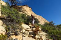 13-scrambling_up_to_Indecision_Peak_after_dumping_climbing_gear-simply_follow_cairns