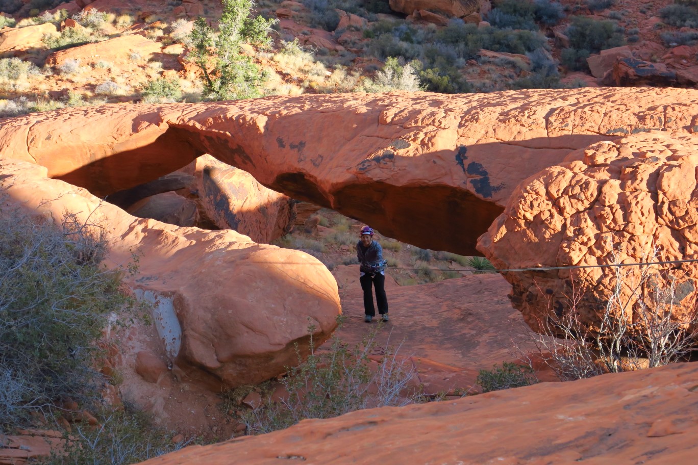 05-Patti_passes_through_Calico_Arch