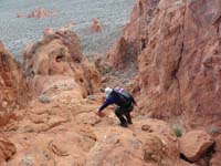 23-aborting_summit_attempt-heading_down-very_bad_brittle_crappy_sandstone_rock