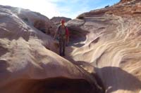 49-Jen_walking_through_Pink_(Pastel)_Canyon