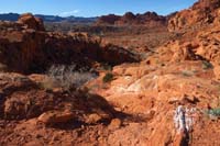 74-looking_back,minor_walking_on_sandstone,following_most_worn_path_and_trail_markers