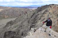 12-Laszlo_and_ridgeline_we_will_follow_heading_towards_Valley_of_Fire