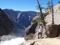 35-Chris_with_Yosemite_Creek_feeding_Yosemite_Fall